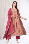 Elegant Gajari Modal Viscose Silk Kurta Set With Dupatta