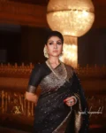 Black Pure Soft Semi Silk Saree With Attractive Blouse Piece – Suratm 4