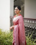 Light Peach Pure Soft Semi-Silk Saree Stylish Blouse Piece – Suratm