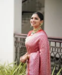 Light Peach Pure Soft Semi-Silk Saree Stylish Blouse Piece – Suratm
