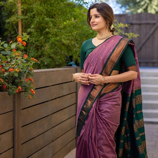 Lilac Purple Saree 2