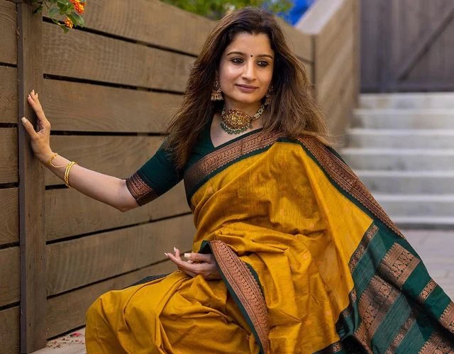 Mustard Saree 3