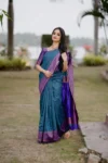 royal-blue-rama-dual-tone-colour-pure-soft-semi-silk-saree